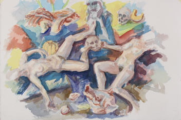 Danae; watercolor, 38 x 58 cm, 2010