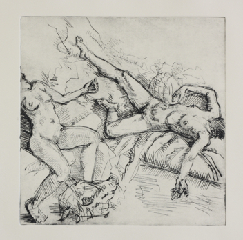 Danaë; drypoint, 25 x 25 cm, 2014