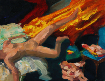 Danaë; oil on board, 22 x 6 cm, 2010